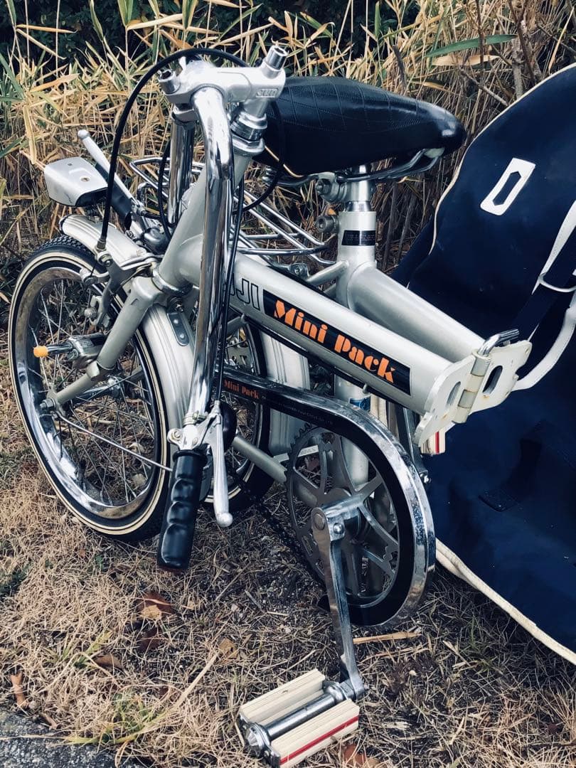 昭和レトロ 当時物 FUJI 折りたたみ自転車 ミニパック 専用輪行バッグ