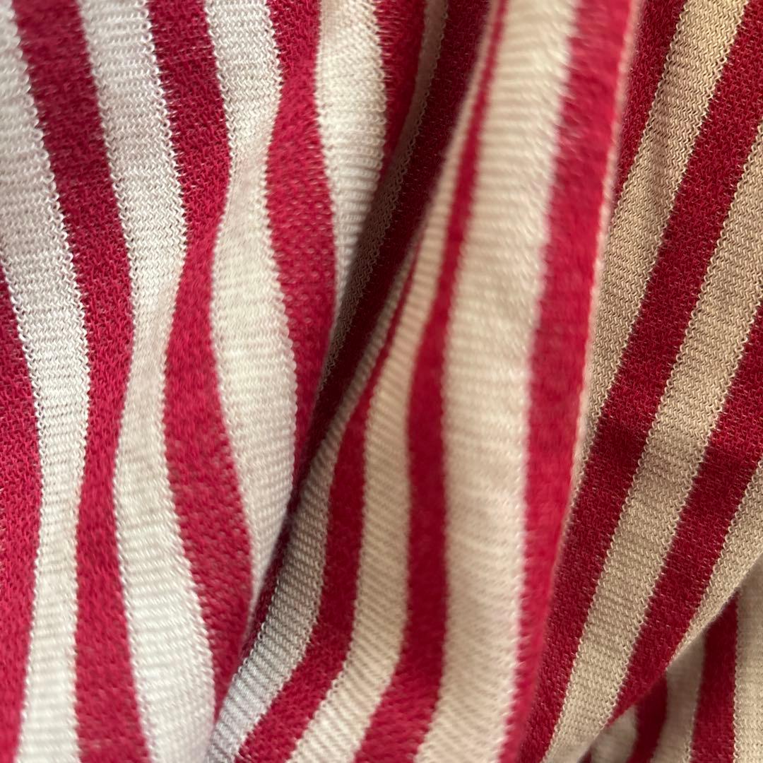 新品 Atsuko Matano 赤ベージュストライプパジャマ