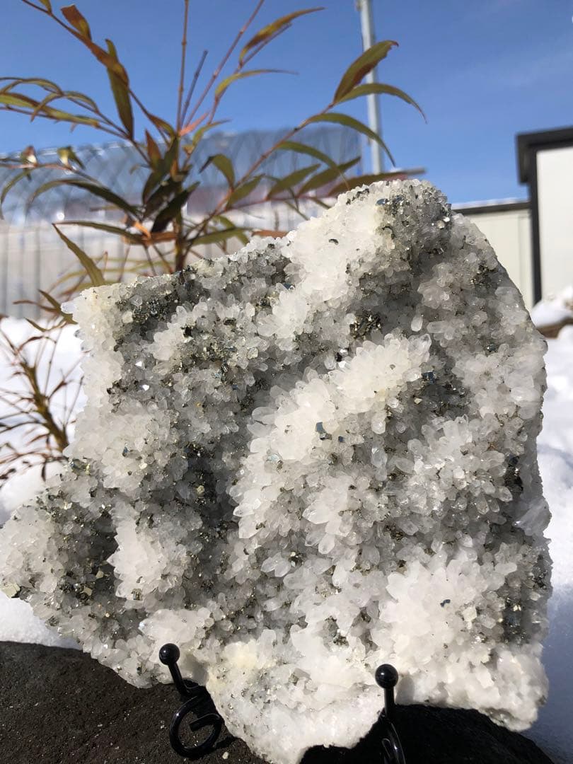 ✳レア　綺麗　黄銅共生　❤️0.6kg 水晶屏風　クラスター 天然石