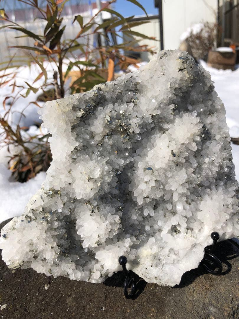 ✳レア　綺麗　黄銅共生　❤️0.6kg 水晶屏風　クラスター 天然石