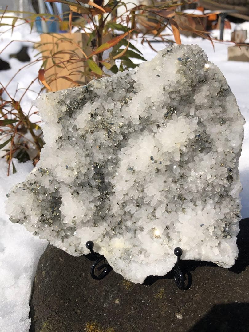 ✳レア　綺麗　黄銅共生　❤️0.6kg 水晶屏風　クラスター 天然石