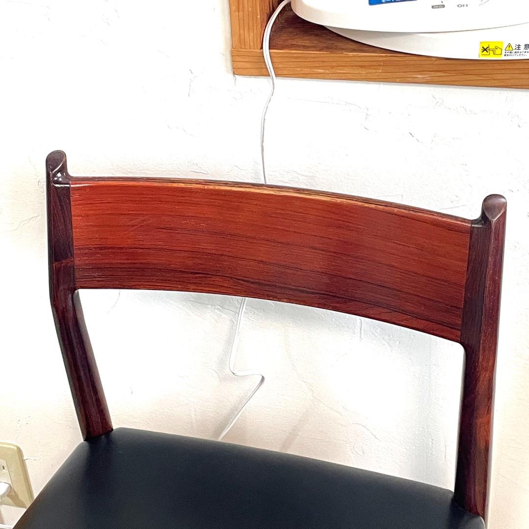 北欧ビンテージ家具 ダイニングチェア ローズウッド レザー貼り イギリス