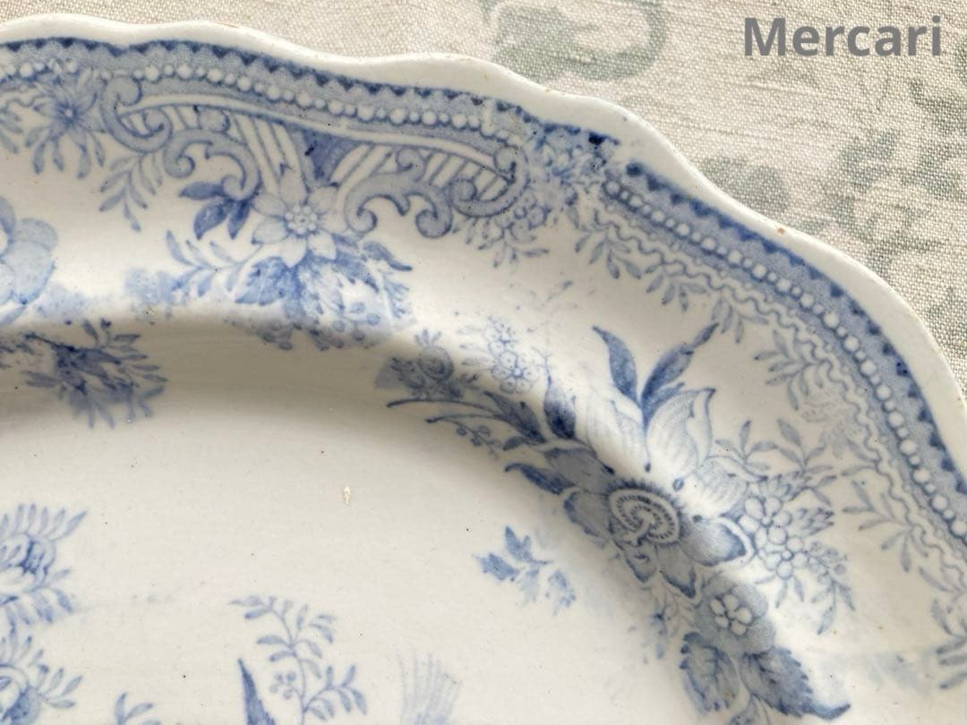 【レア】ヴィクトリアン　アジアティックフェザンツオーバル　大皿　38.5cm