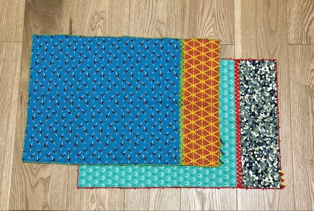 新品 Leo atlanteレオアトランテ ランチョンマット ２枚セット Leo Atlante】刺繍ランチョンマット blue | フィールシーン / FEEL