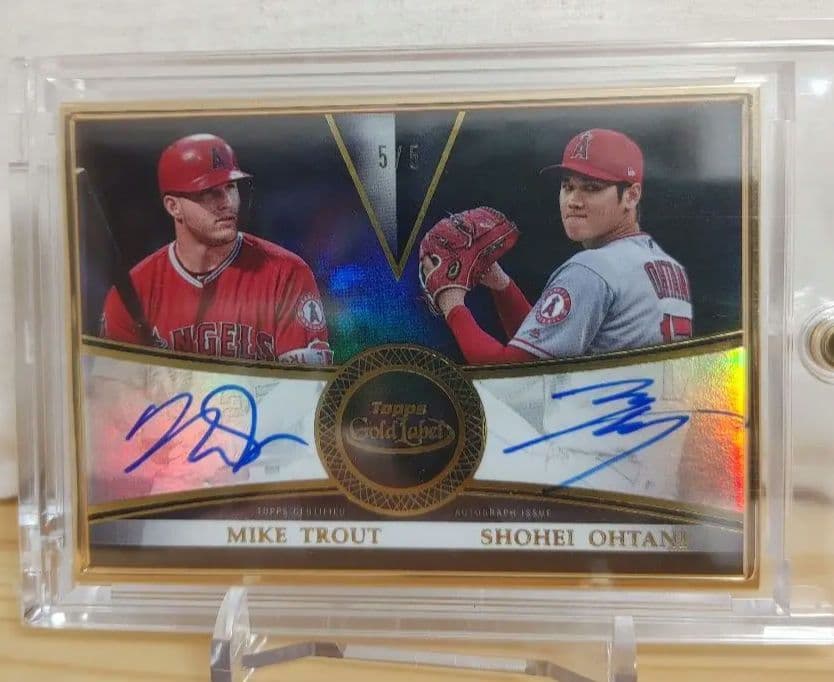 世界5枚限定 大谷翔平 × トラウト 直筆サインカード topps - メルカリ