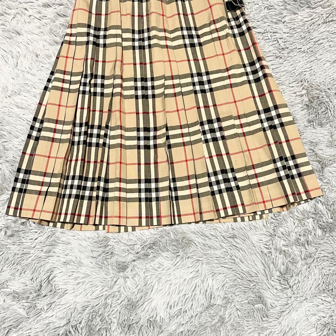 バーバリー ノバチェック プリーツ 巻きスカート Mサイズ - メルカリ