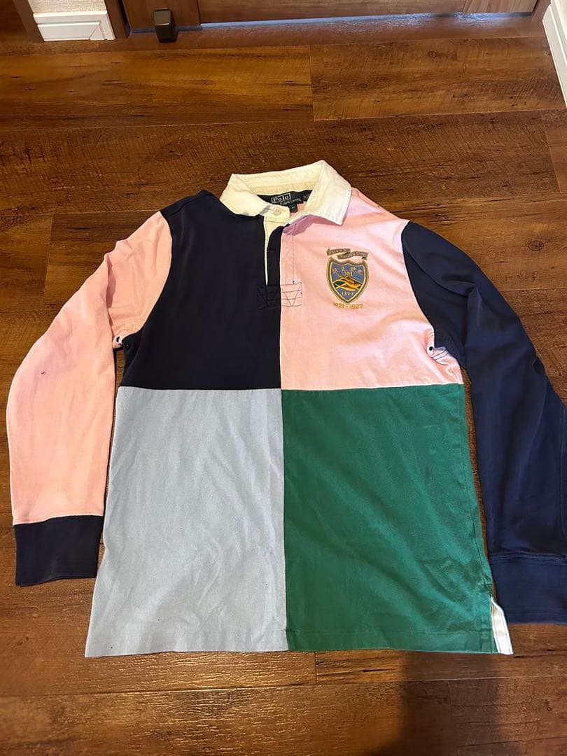 Polo by Ralph Laurenラガーシャツ M クレイジー パターン 90s POLO by Ralph Lauren ラルフローレン ラガーシャツ XXL 古着 used