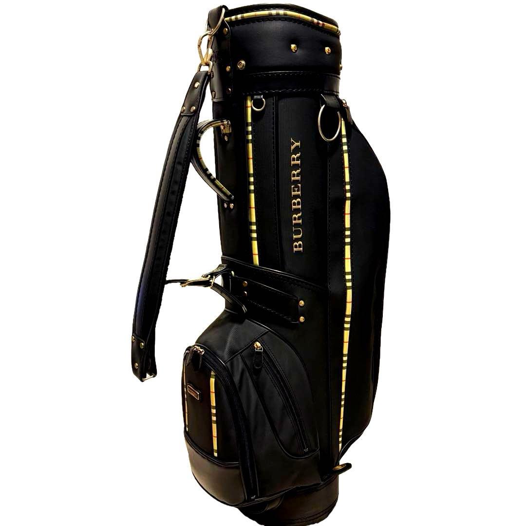 美品 BURBERRY ゴルフバッグ キャディバッグ ノバチェック ブラック