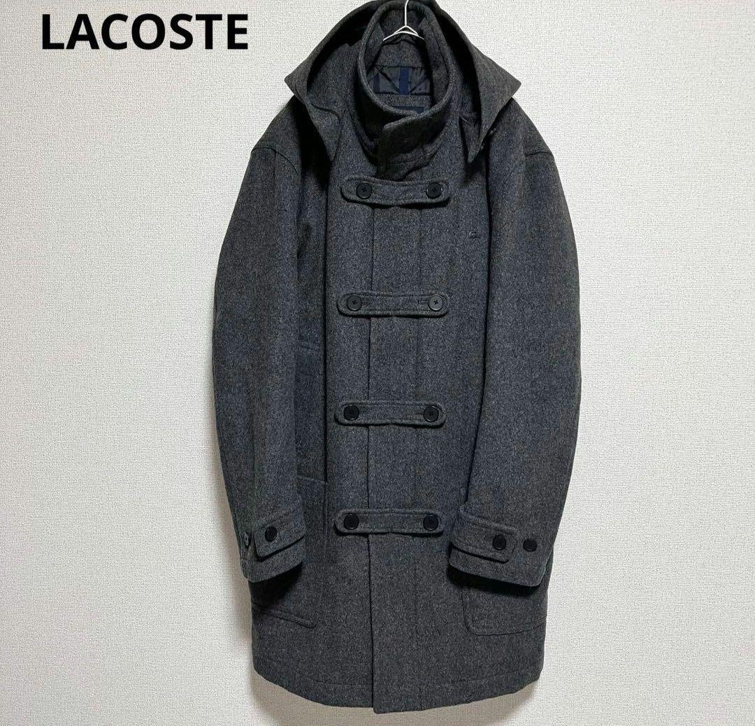 ラコステ 2way 中綿 ダッフルコート ロング グレー ウール LACOSTE LA021EM07061_thumb.jpg