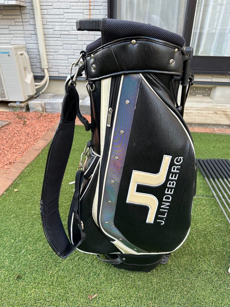 J.LINDEBERG ゴルフバッグ ブラック J.Lindeberg Sunday Golf Stand Bag - SS25 – Golfio