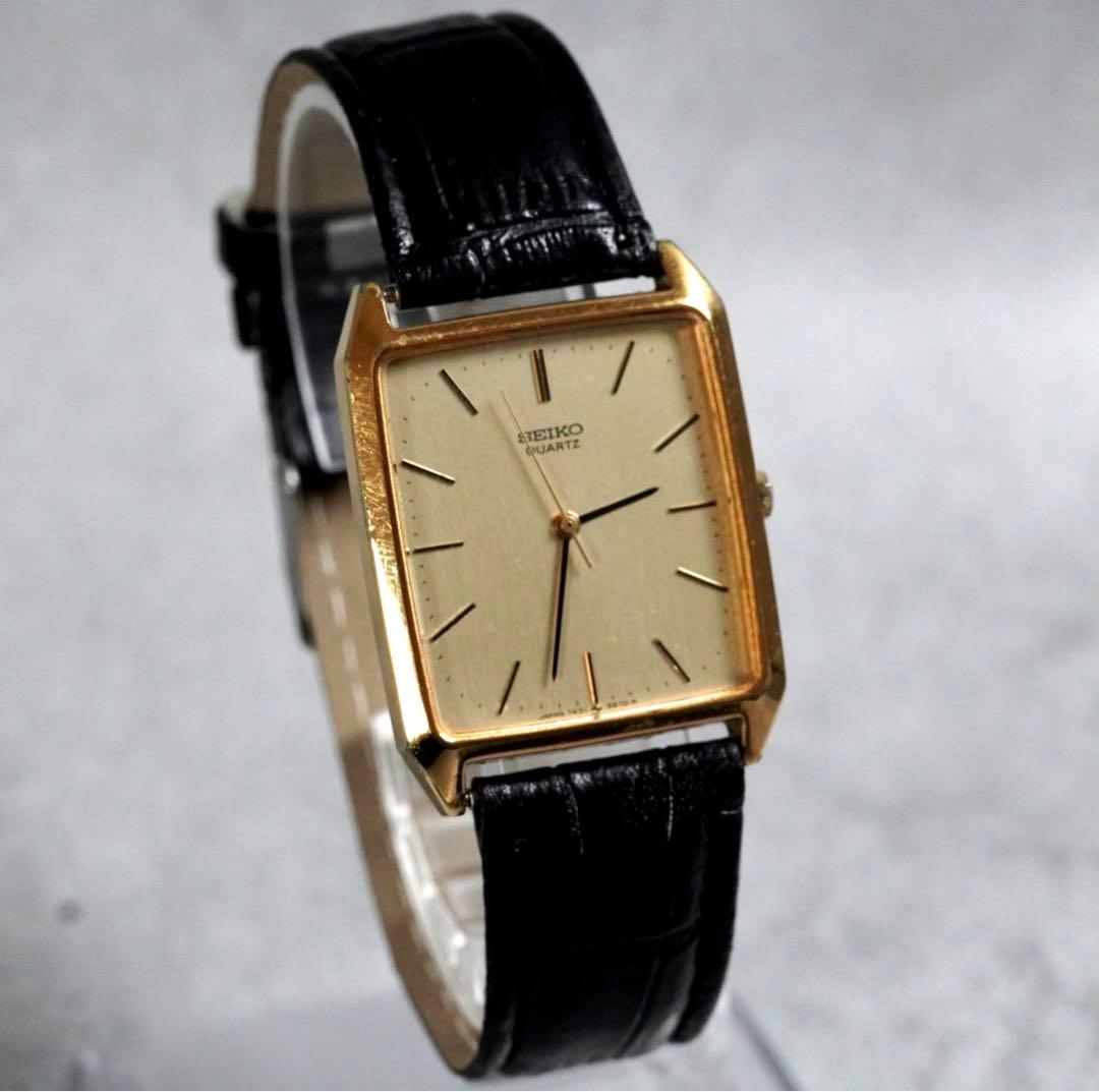 SEIKO セイコー レクタンギュラー 3針 メンズ 腕時計 クォーツ