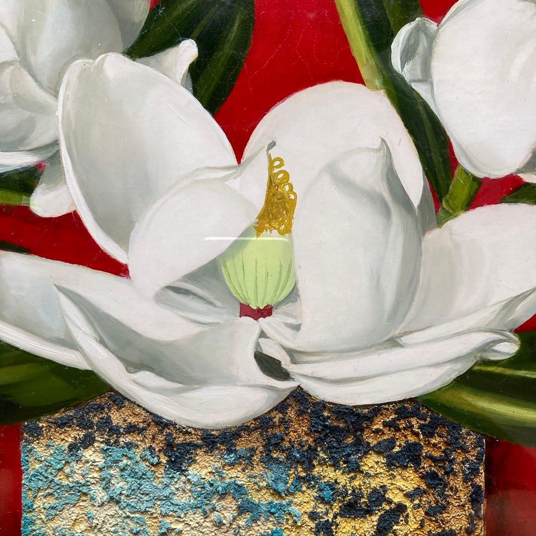 洋画家 高野三三男 題名「泰山木」1972年￼額49×58絵32×41cm6F - メルカリ