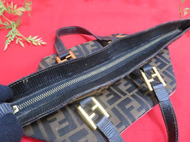ee1463/ク】FENDI/フェンディ ズッカ柄 トートバッグ14×33cm - メルカリ