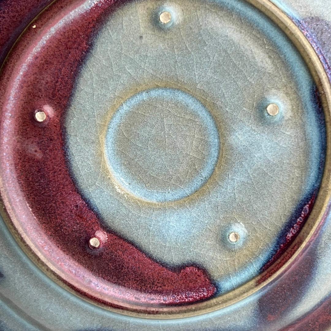 鈞窯天藍釉紫斑陵花盤 宋時代 唐物 中国古玩 中国美術 A904 - メルカリ