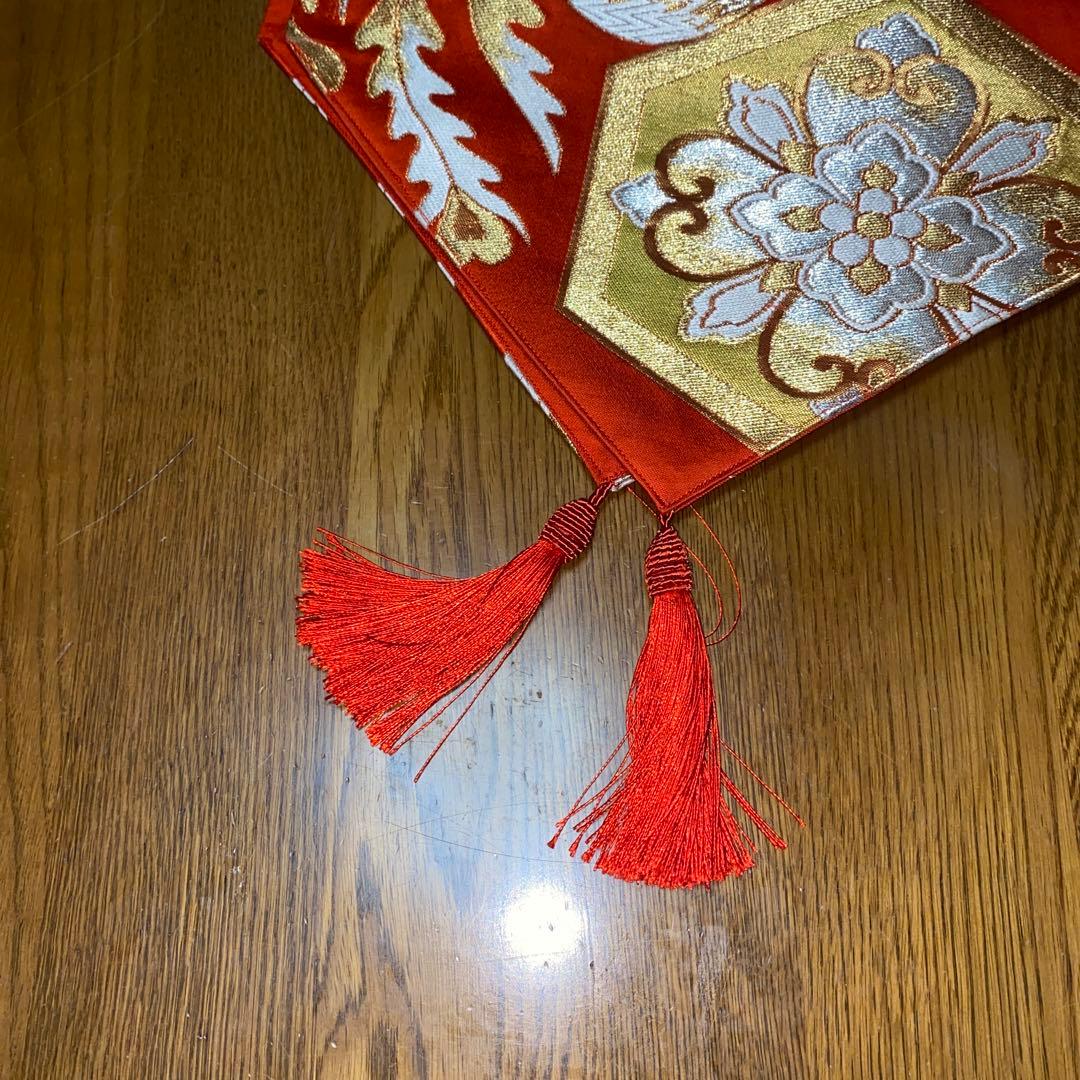 テーブルランナー 吉祥鳳凰 帯リメイク - メルカリ
