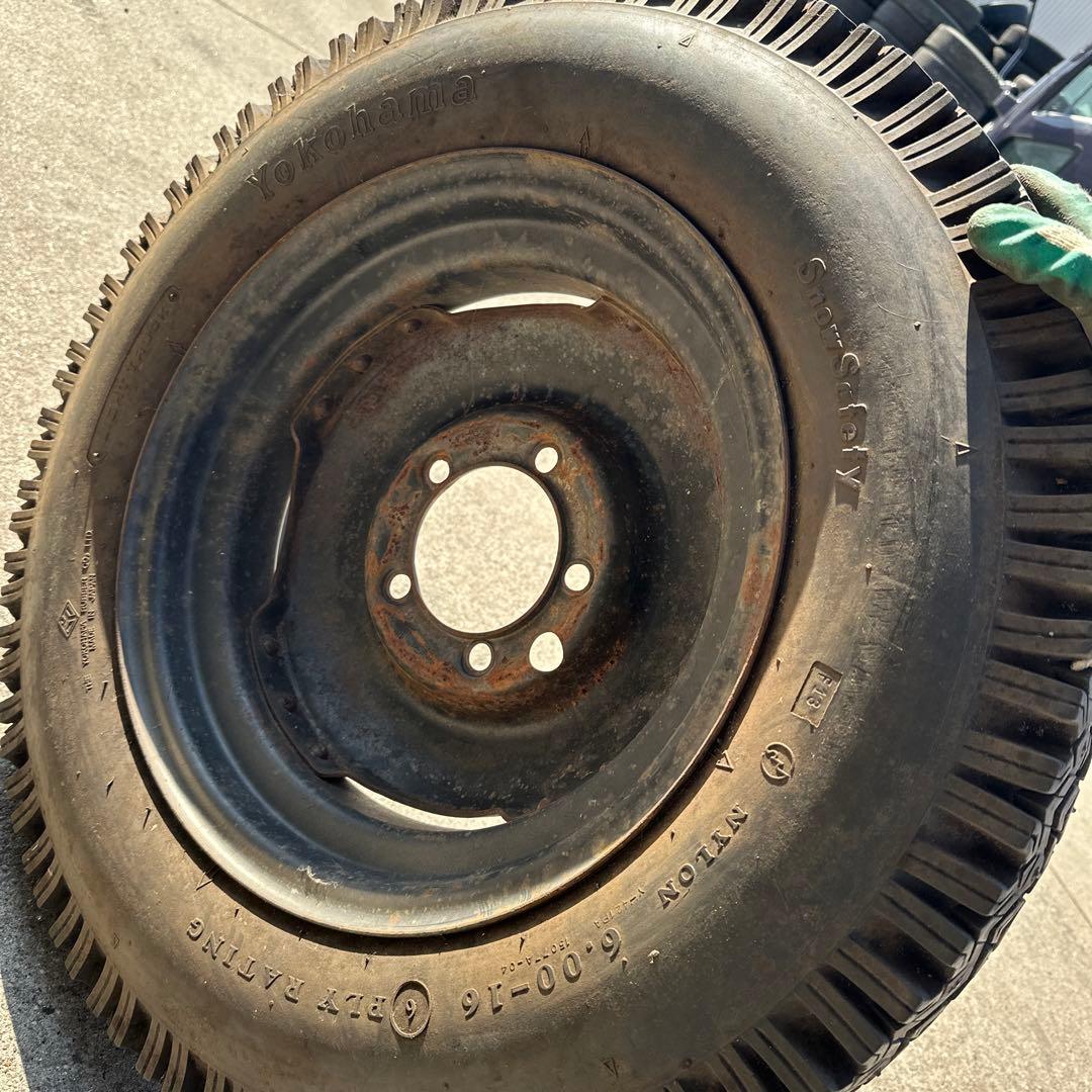 6.00R16 6PR ジムニーホイール付き　スパイクタイヤ4本
