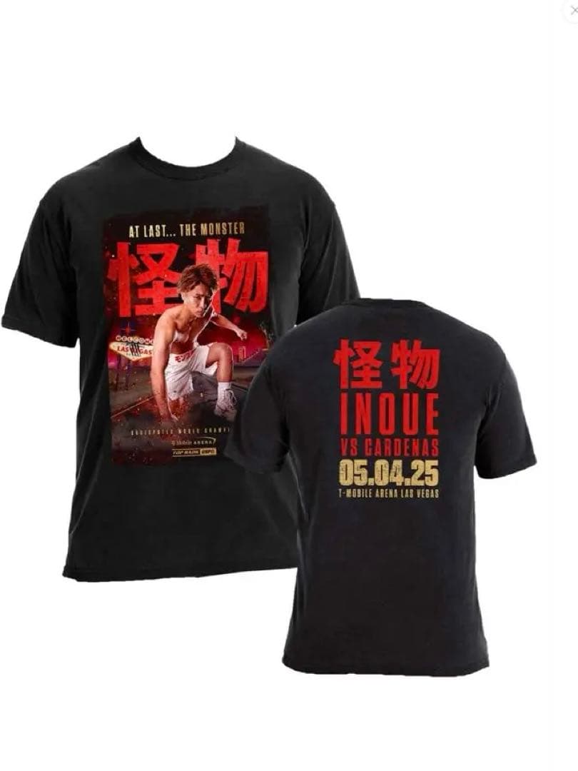 MGM限定TOP RANK 公式『怪物』井上尚弥xカルデナスTシャツ Lサイズ