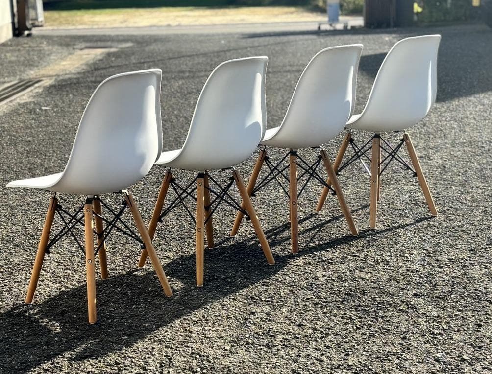 ☆引き取り限定☆ ダイニングチェア4脚 / シェルチェア / ホワイト