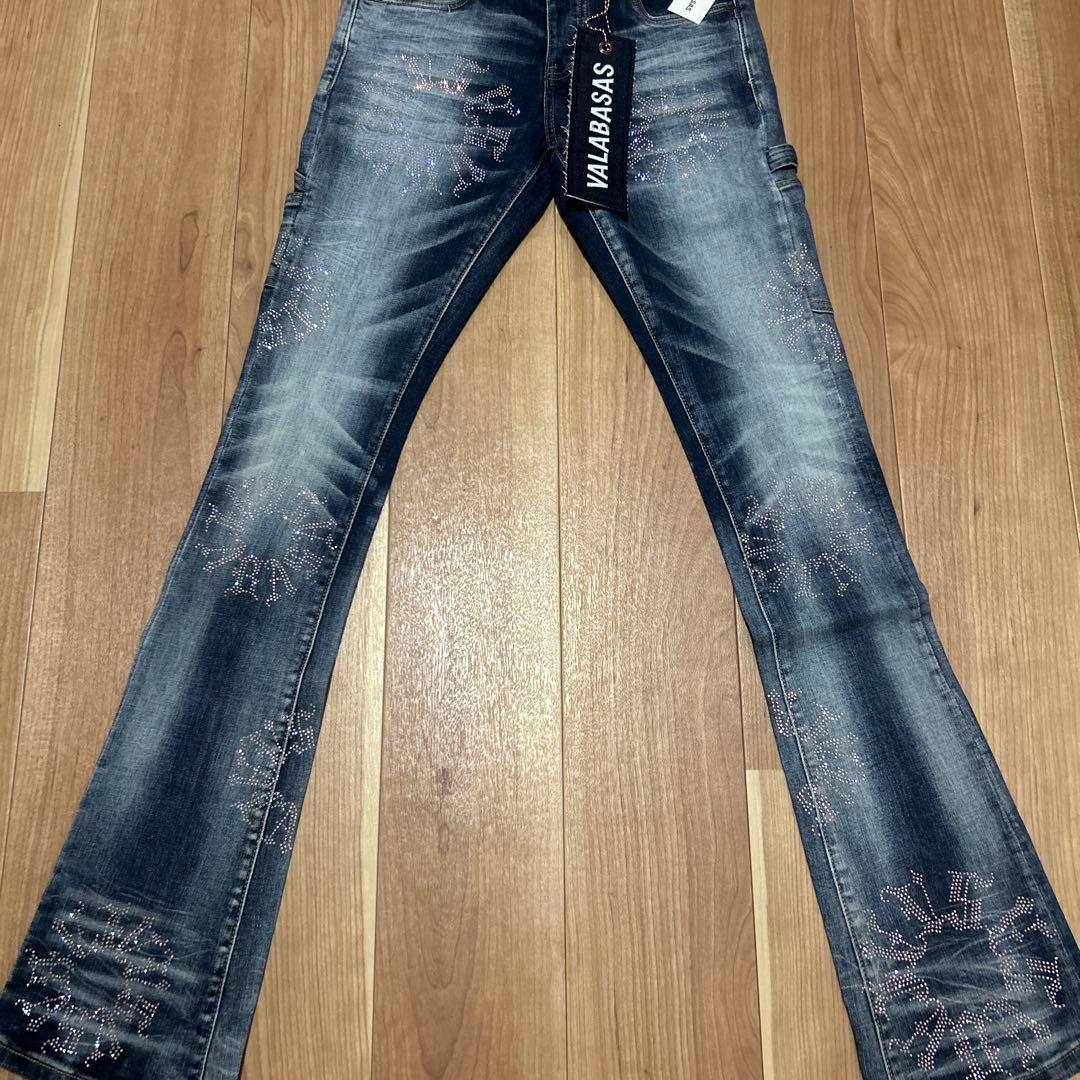 新品未使用】バラバサス ラインストーンフレアデニム 29 VALABASAS