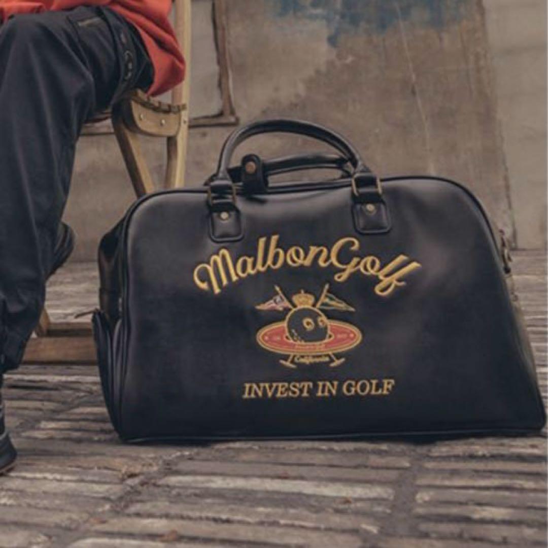 Malbon Golf/マルボンゴルフ スペースバケットボストンバッグ 黒