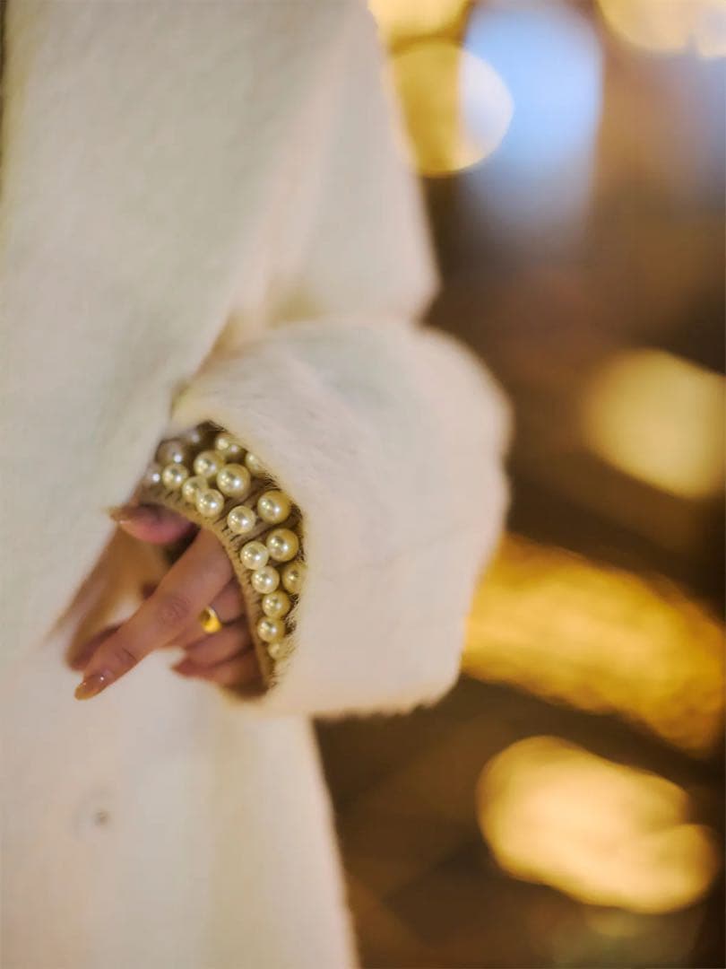 anuans アルパカウールショールカラーコート - メルカリ