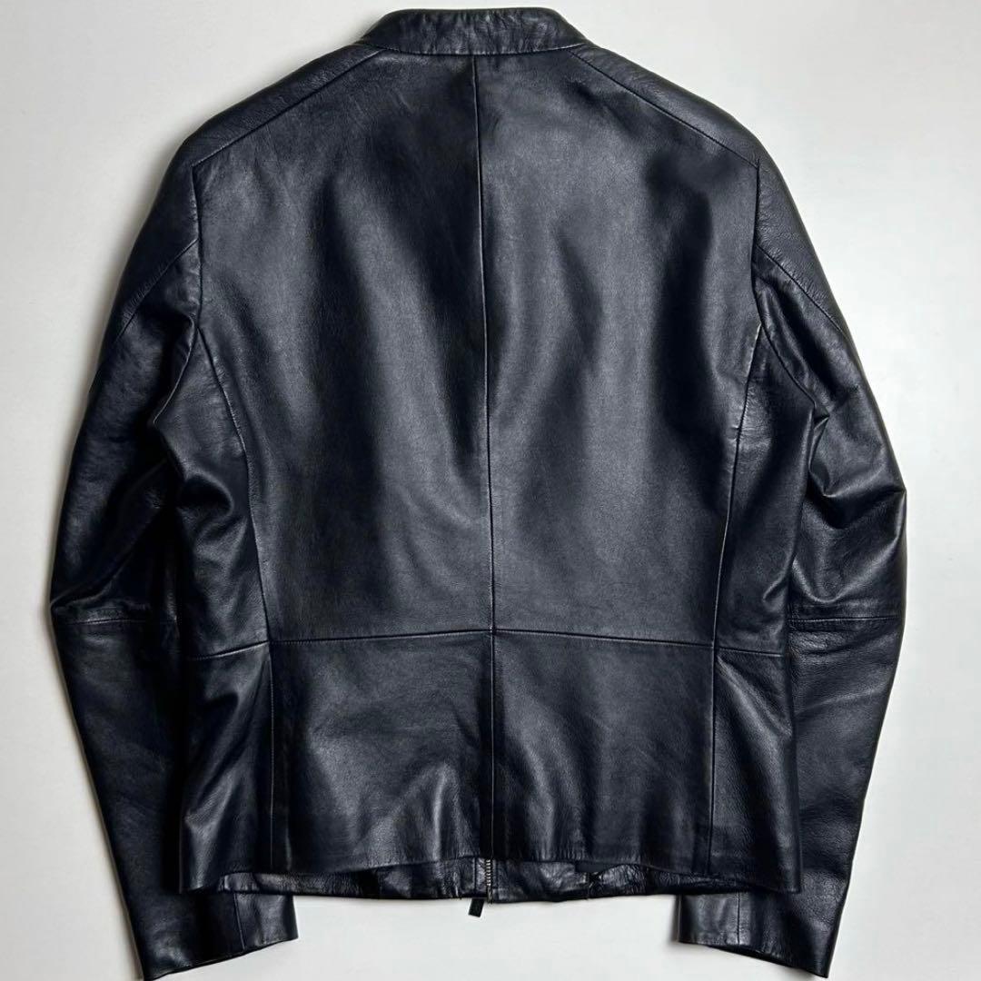 美品】カルバンクライン/フロントダブルジップレザージャケット
