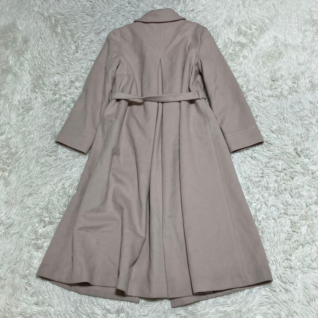 ジャスグリッティー ベルテッドロングコート ピンク アンゴラ 2