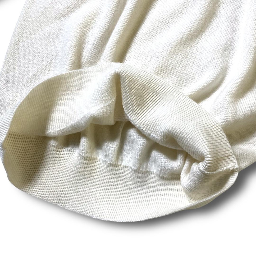 0 パーリーゲイツ 定3.3万 カシミヤ100% ロゴ刺繍 ニット セーター 白