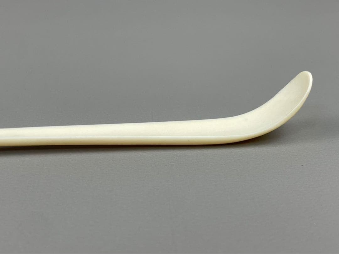 マンモス牙材茶杓 高級素材 白材 茶道具 煎茶 直径約18cm 重さ約