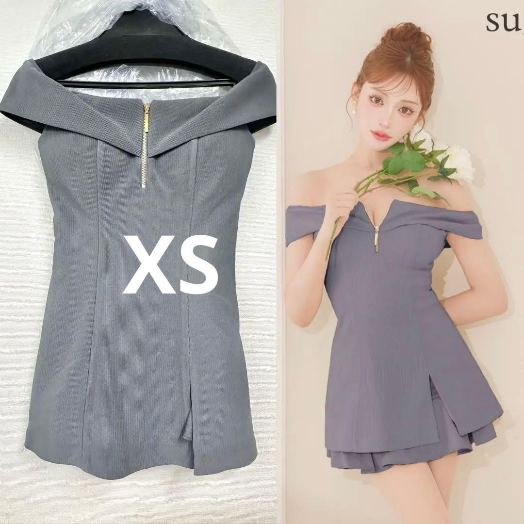 4217 グレーXS ディアバイローブドフルール　Sugar キャバドレス XSサイズあり【ROBE de FLEURS/ローブドフルール】ジャガード