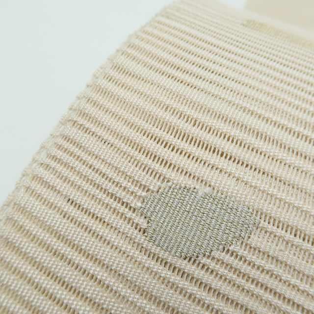 絽綴れ 夏着物 正絹“涼味に華添える！エ霞と扇面と桜”八