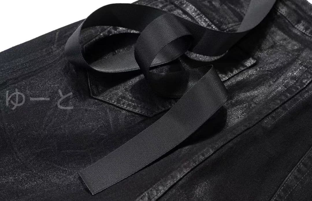 bolan似black waxed flare denim opium