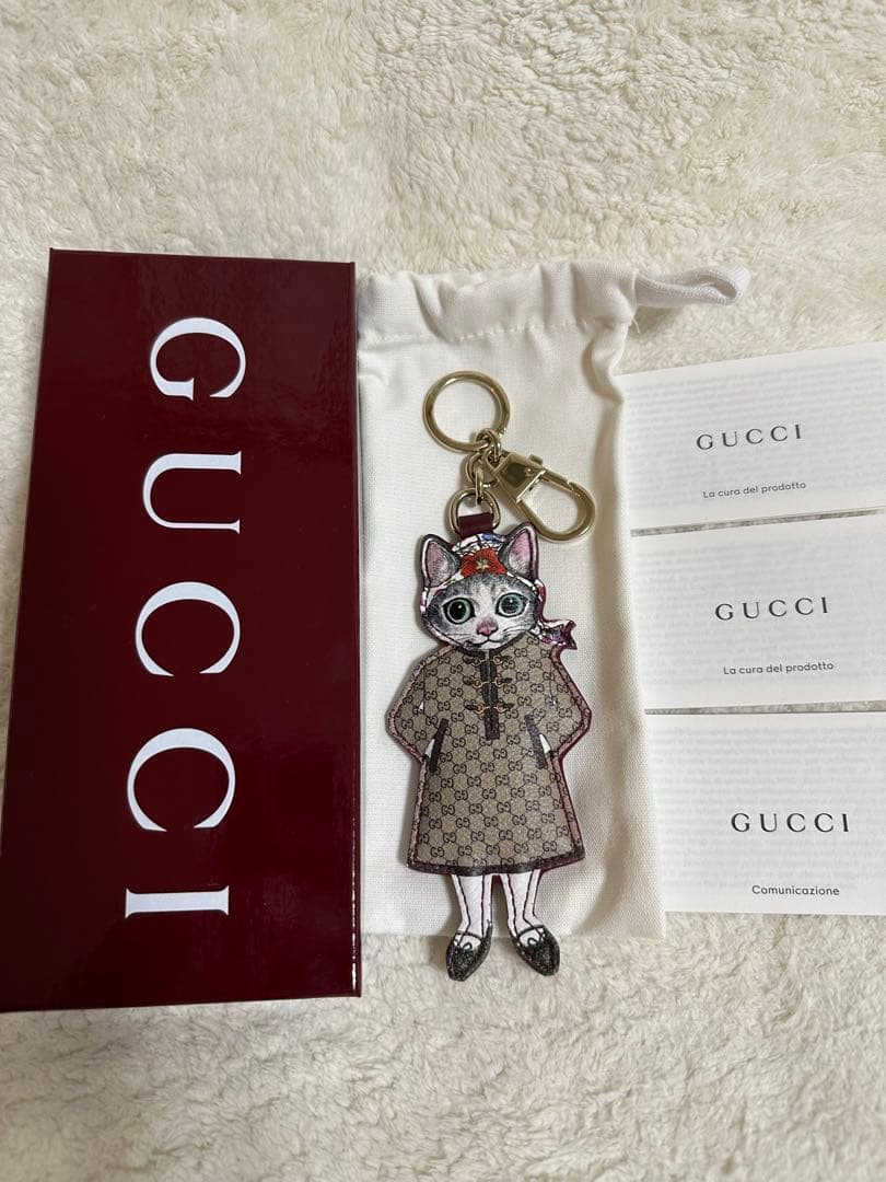 ヒグチユウコ　グッチ　GUCCI ボーちゃん　チャーム　新品未使用 日本限定 ヒグチユウコ GUCCI 猫 チャーム ボリス＆ボーちゃん 2体