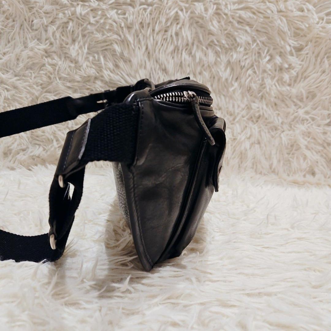 希少 Felisi フェリージ 999 オールレザー ボディーバッグ 黒