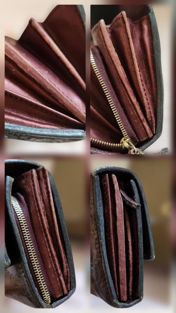 お値下げ☆GUCCI☆グッチ シマ レザー 長財布 ラブリーハート ワインレッド