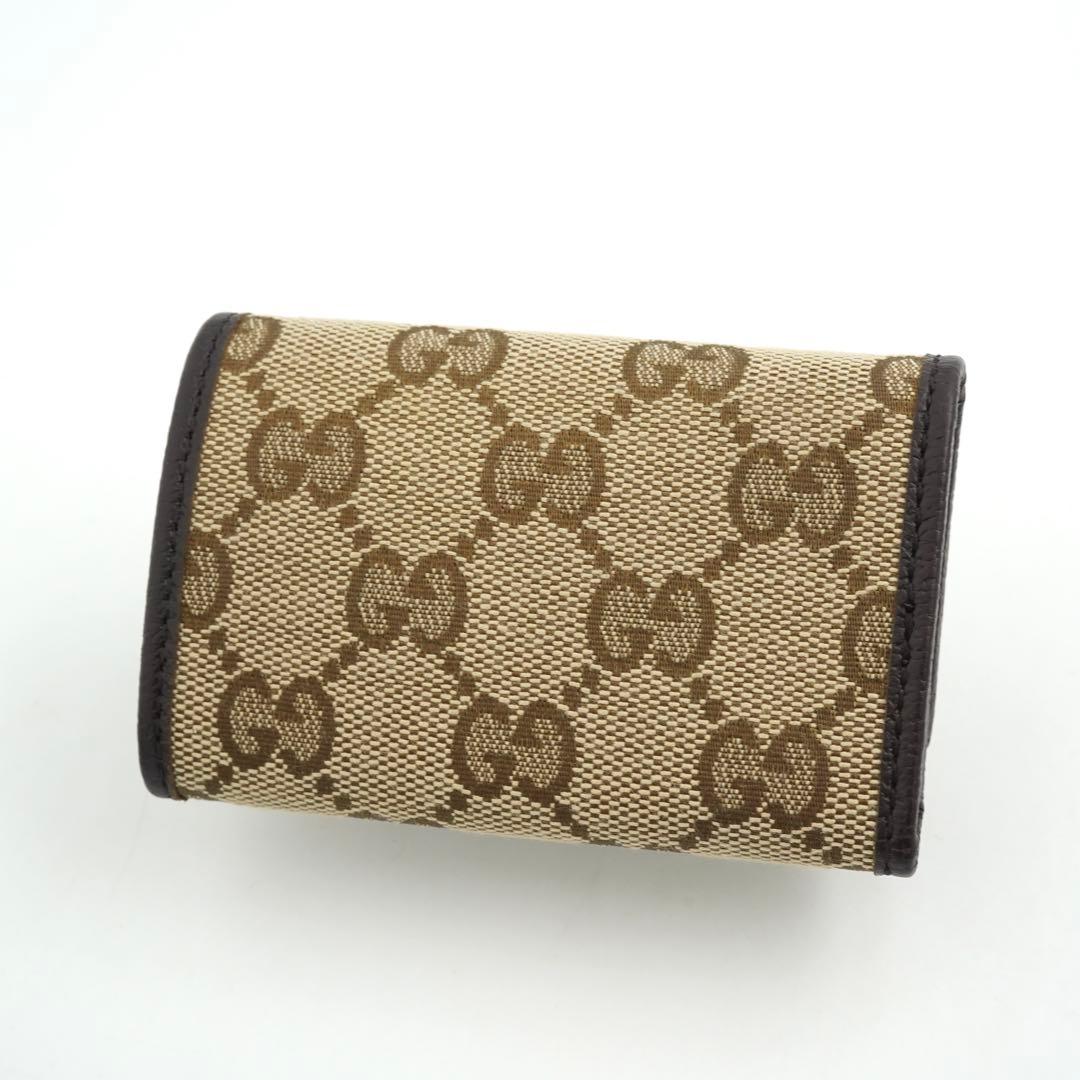 ✨未使用展示品・箱付き✨ GUCCI キーケース キーリング GGライン シマ