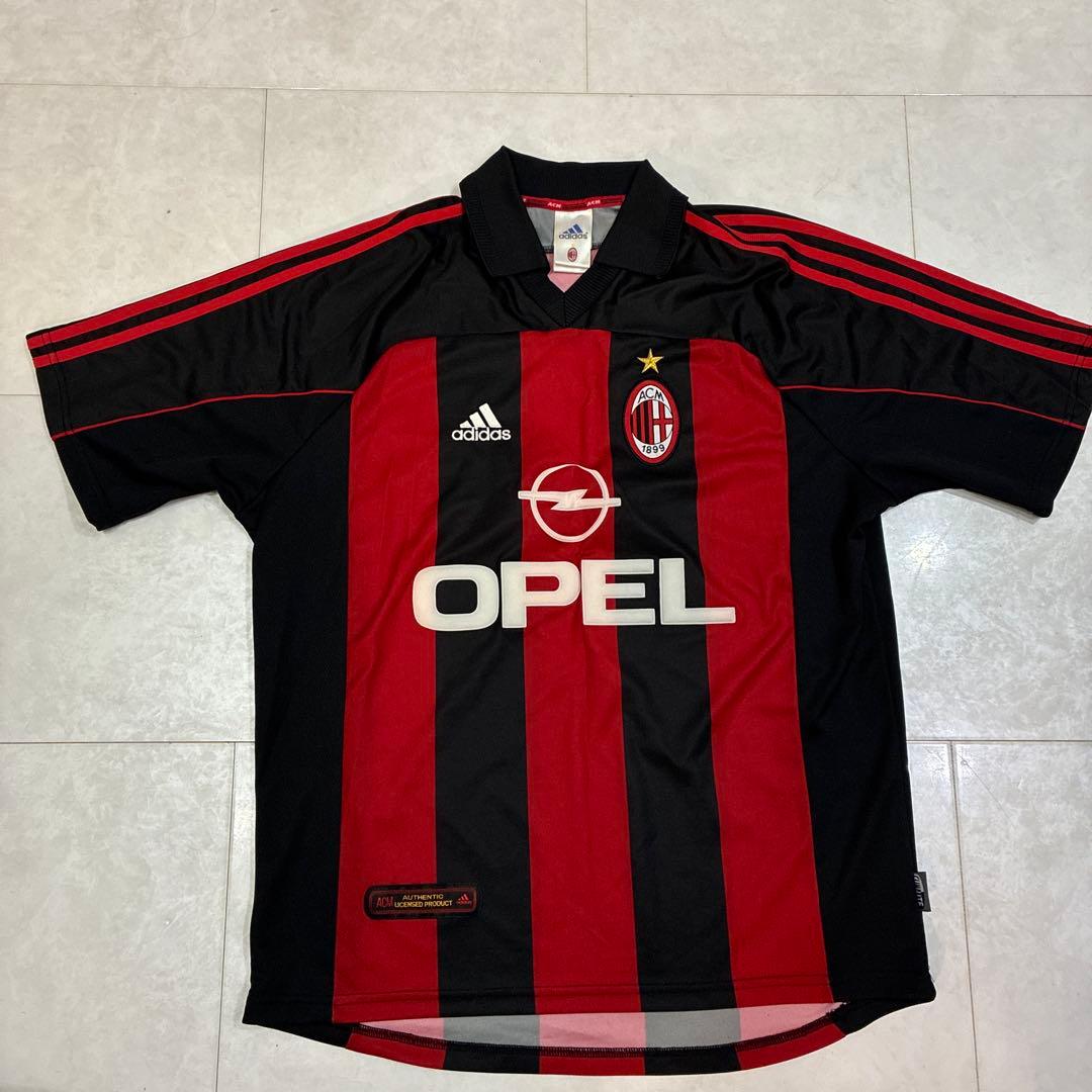 ACミラン adidas シャツ 赤黒（未使用） adidas(アディダス) AC MILAN REPLICA SHIRT ACミラン レプリカ シャツ