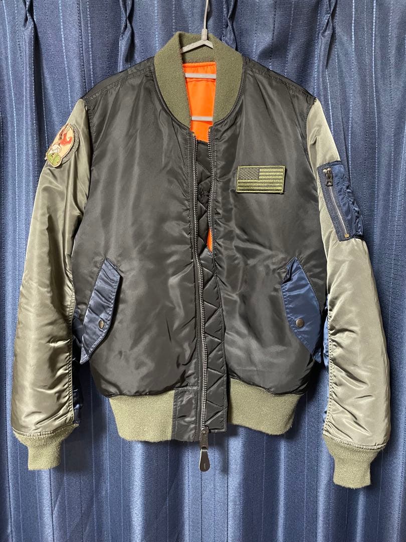 ALPHA INDUSTRIES MA-1 リバーシブル フライトジャケット Alpha Industries MA-1 リバーシブル フライトジャケット US規格