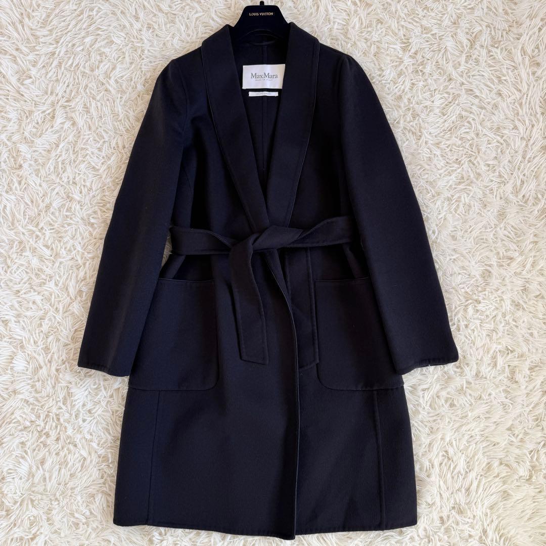 美品　クチートアマーノ　マックスマーラ　ガウンコート　アンゴラ　濃紺　白タグ　M 中古・古着通販】'S Max Mara (エスマックスマーラ) クチートアマーノ