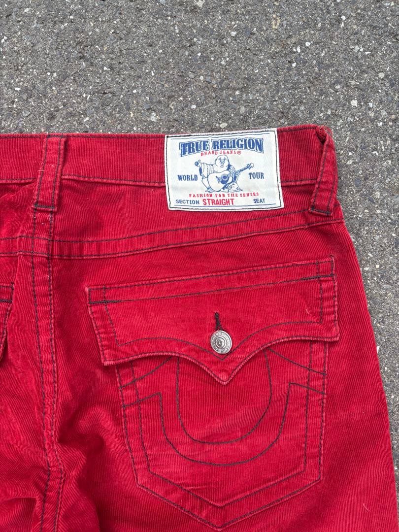 ⭐️超希少 True Religion コーデュロイ 赤 黒ステッチ W36 - メルカリ