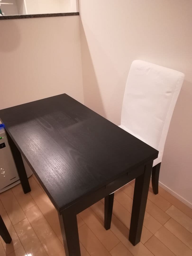 イケアIKEAダイニングテーブルBJURSTA黒エクステンション - メルカリ
