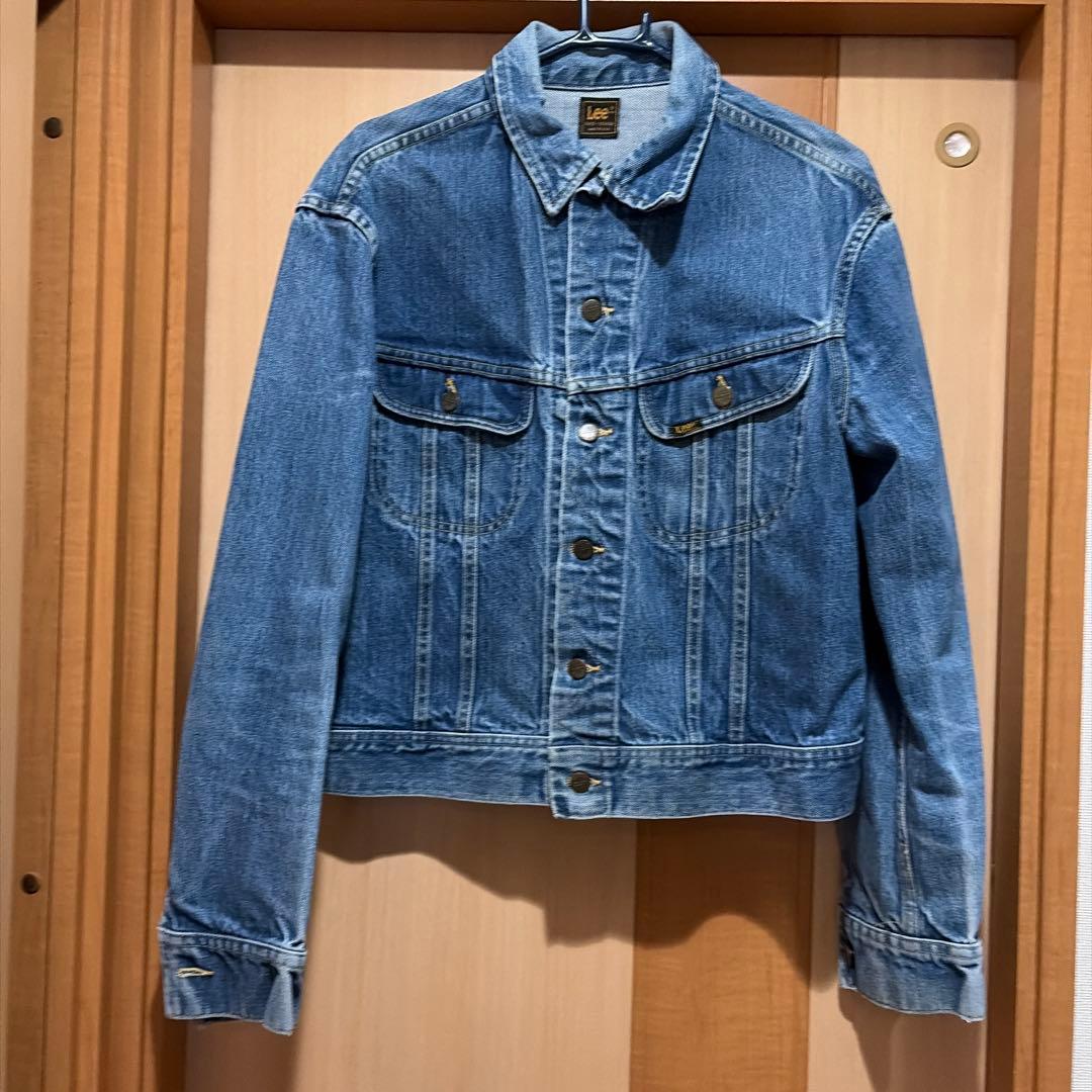 80s Lee 220Jデニムジャケット　Gジャン　ヴィンテージ 42 80s Lee 220-J デニムジャケット USA製 Size 42 濃紺 (S4050)