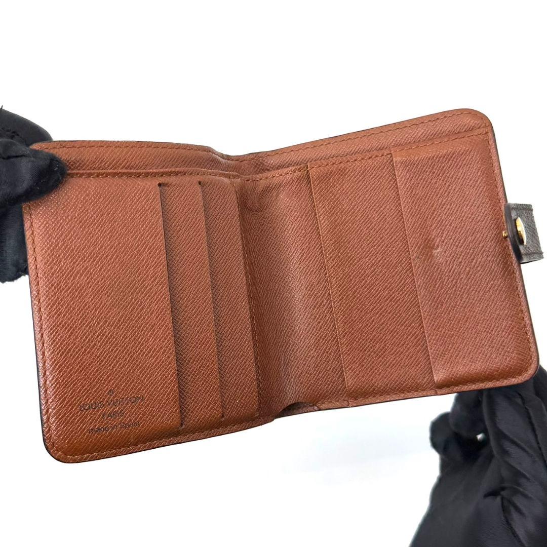 良品 ルイヴィトン モノグラム コンパクトジップ 二つ折り ラウンド