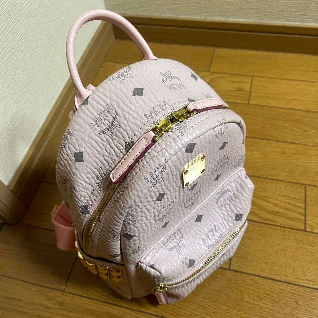 かんかん様専用 MCM ミニ パウダーピンク サイドスタッズ ヴィセトス