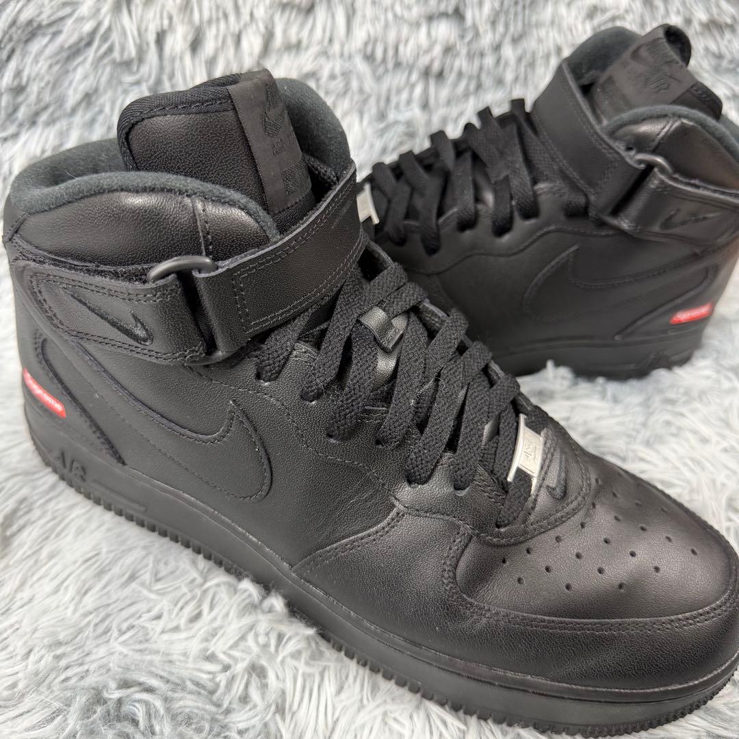 Nike Air Force 1 シュプリーム MID 黒 28.5cm 美品