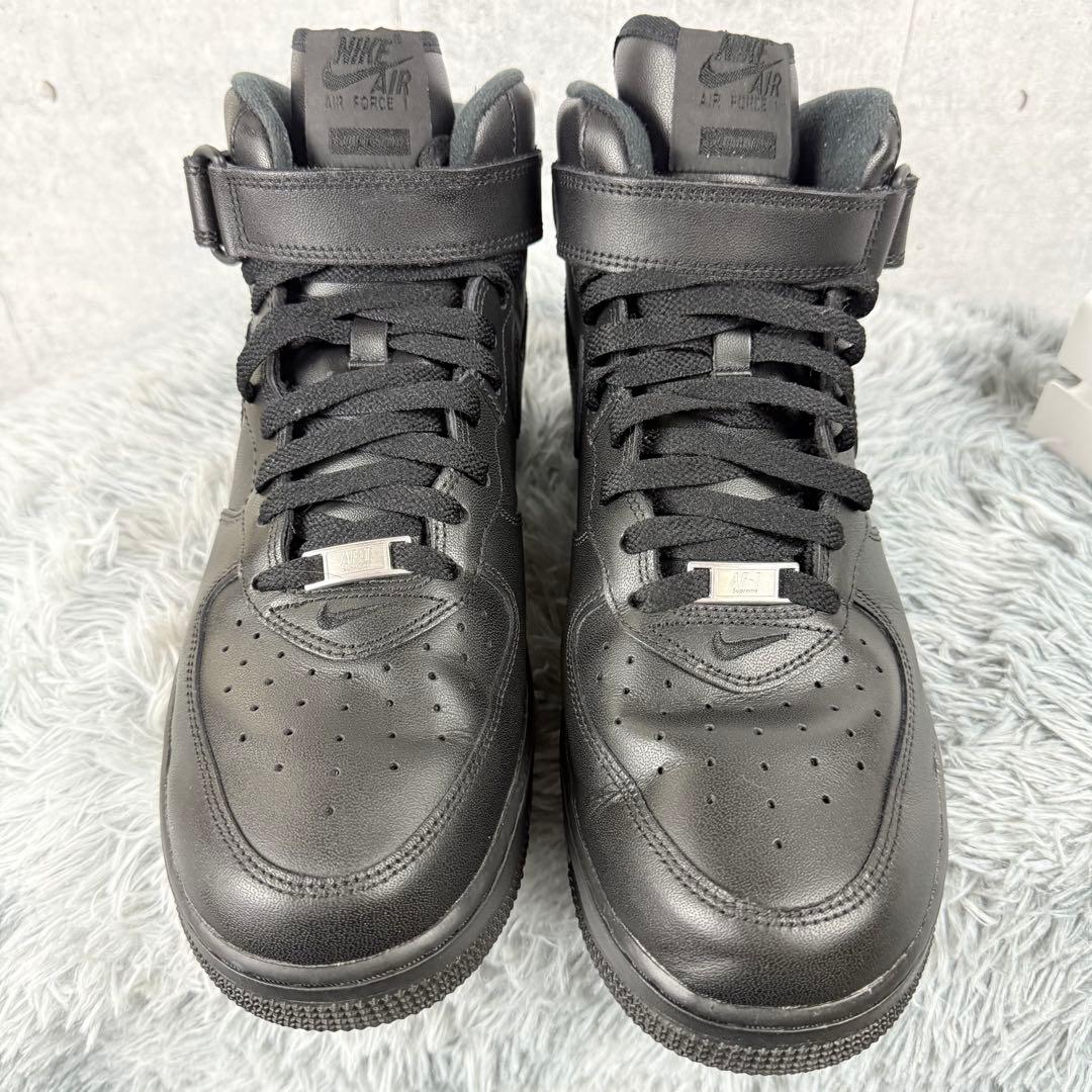 Nike Air Force 1 シュプリーム MID 黒 28.5cm 美品
