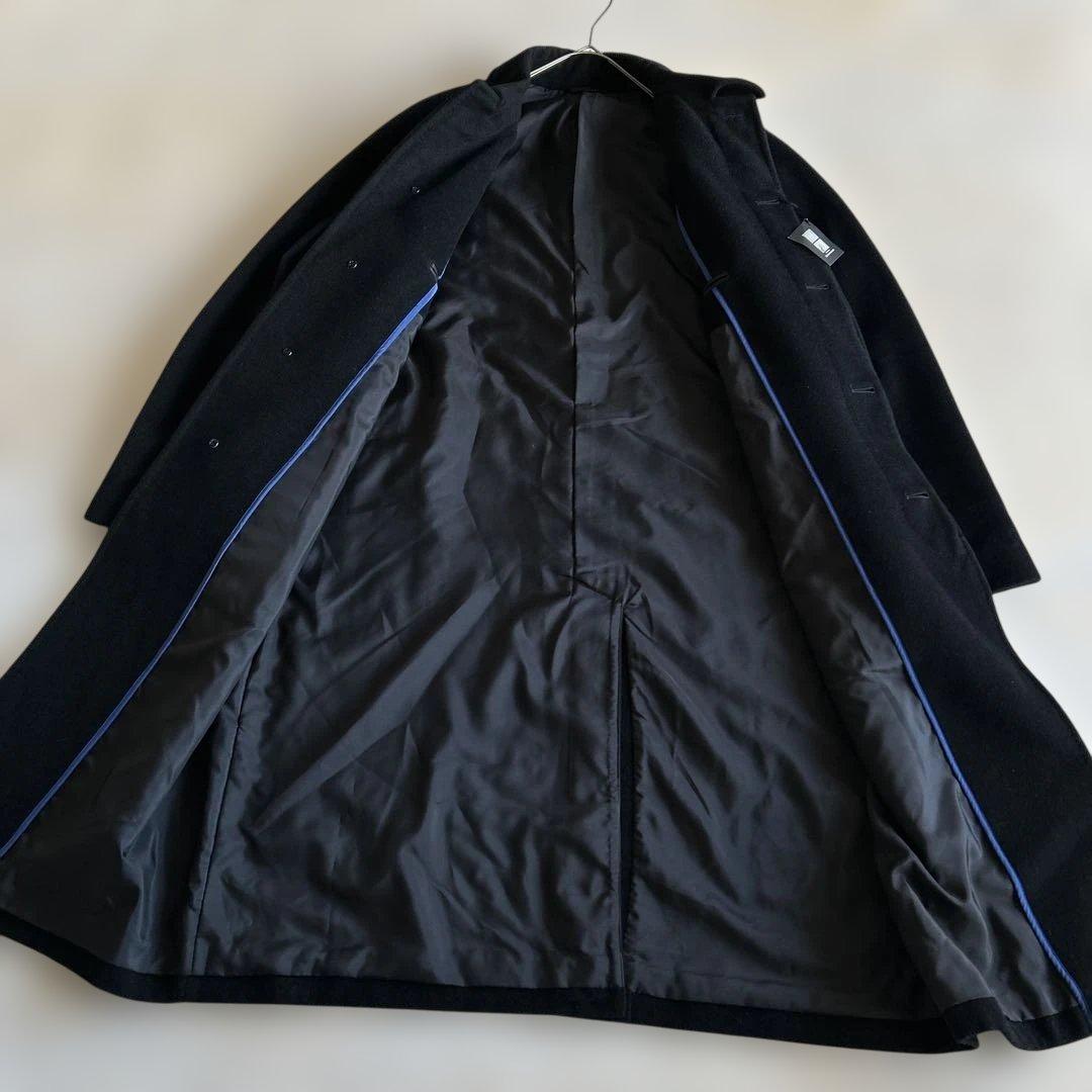 ステンカラーコート 新品タグ付き コシノヒロコ アンゴラウール 黒