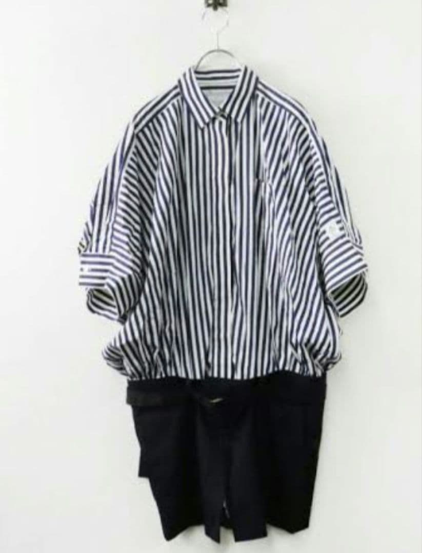 sacai サカイ THOMAS MASON ハーフスリーブシャツワンピース - メルカリ