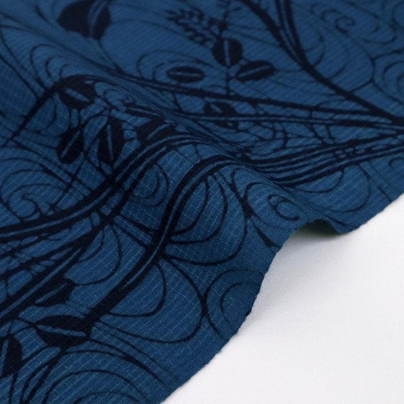 《emo★手縫い仕立て＋天然藍染【綿紅梅】浴衣■古庄理一郎反25-166》