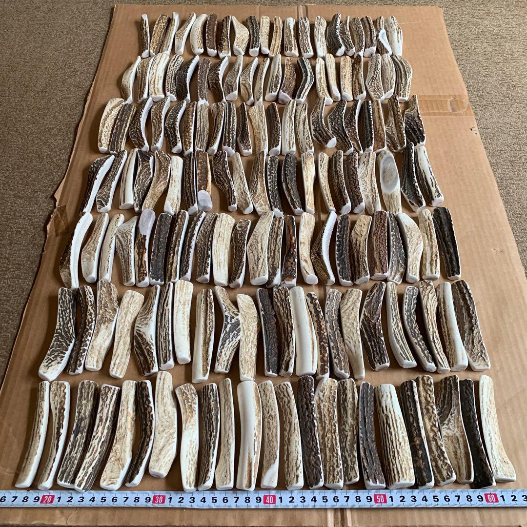 No.2118『鹿角4つ割り150本セット』鹿の角 エゾ鹿 鹿角 蝦夷